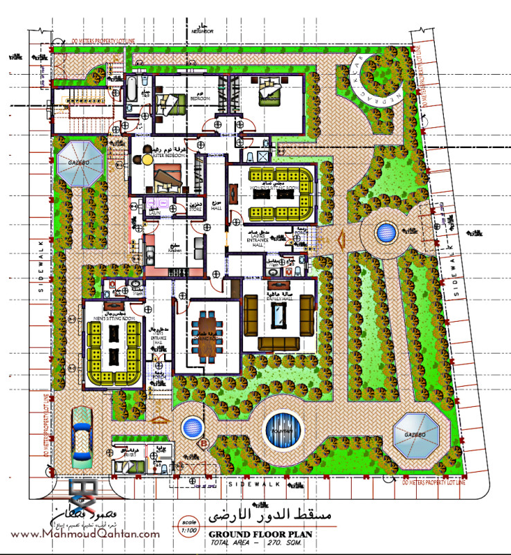 Ground Floor المسقط الأفقي للدور الأرضي e1451387120450 - مسكن خاص في نجران