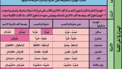 الهمزة آخر الكلمة (المتطرفة)