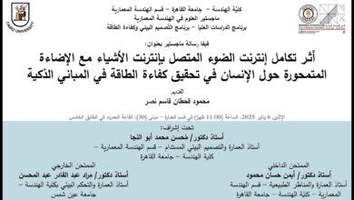 ماجستير العلوم في الهندسة المعمارية: رحلتي نحو ماجستير العمارة المستدامة في جامعة القاهرة