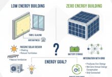 المباني منخفضة الطاقة و المباني صفر الطاقة: المناهج والاختلافات