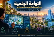 التوأمة الرقمية في العمارة والعمران المستدام، معمارٌ مستدام ومدينة ذكيّة تتكامل فيها المباني الواقعيّة والنماذج الرقميّة لدعم القرارات المتمحورة حول الإنسان.